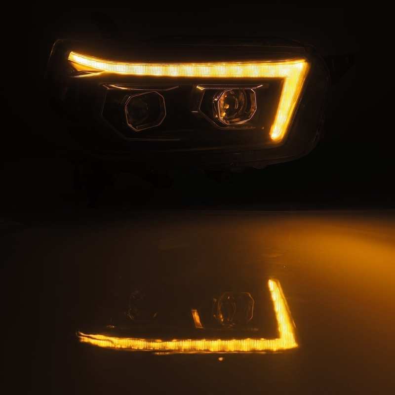 AlphaRex 10-13 Toyota 4Runner PRO-Series Halogen Projector Headlights Black