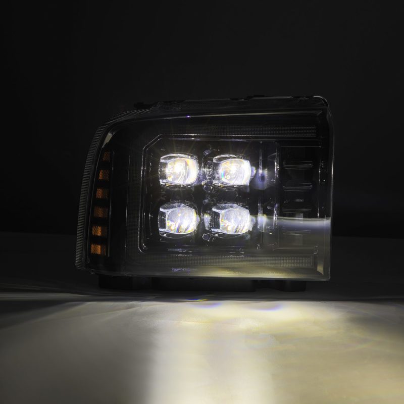 AlphaRex 05-07 Ford Super Duty/Excursion NOVA-Series LED Projector Headlights Alpha-Black