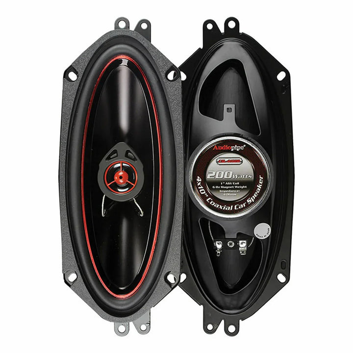 Audiopipe CSL4102R 4x10" 100W 2-Way Coaxial Speakers 4-Ohm (Pair)