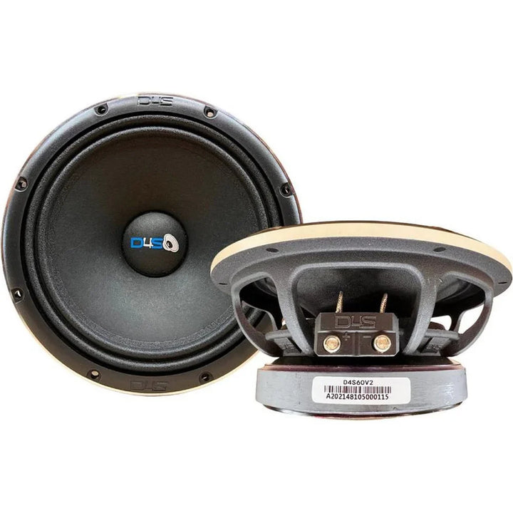 Down4Sound D4S-60 V2 6.5" 180W RMS Midrange Speakers 4-Ohm (Pair)