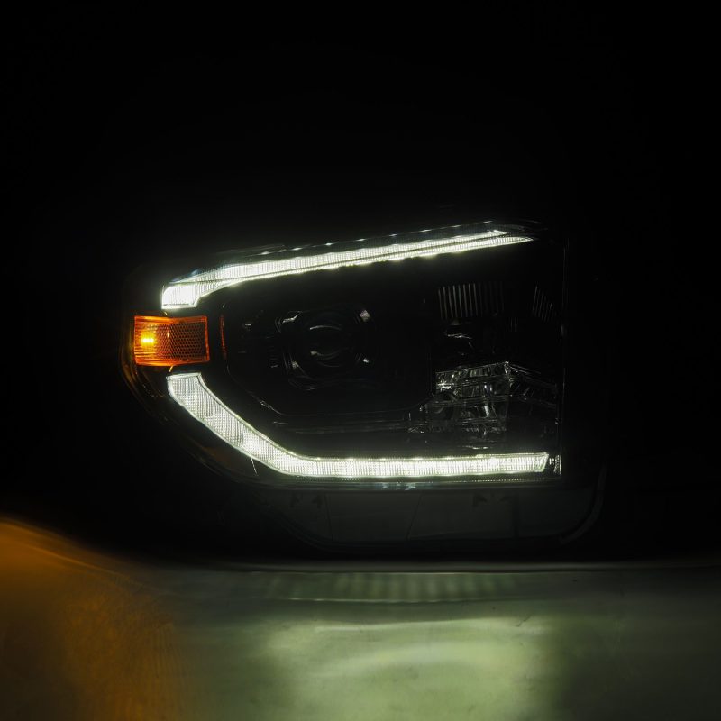AlphaRex 14-21 Toyota Tundra MK II LUXX-Series LED Projector Headlights Alpha-Black