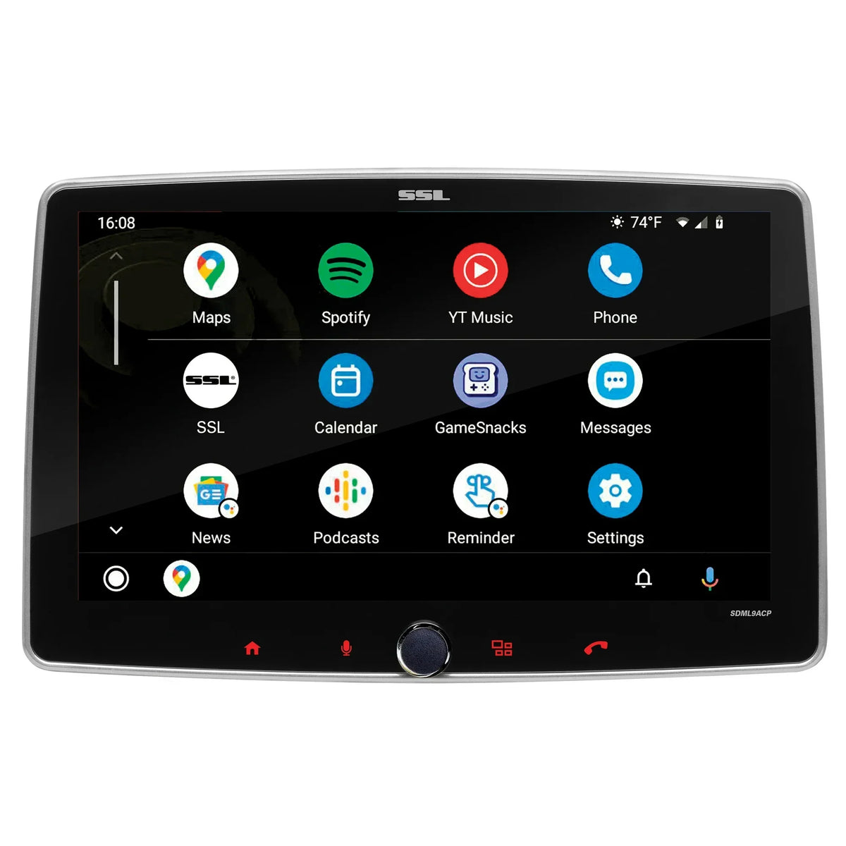 Sound Storm Laboratories SDML9ACP Car Audio Stereo - Apple CarPlay, Android Auto, Single Din, 9 Inch Touchscreen, Bluetooth, 