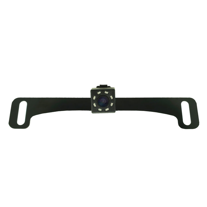Master Tailgaters Small License Plate Frame Backup or Front Camera with 8 IR LED Night Vision, IP68 Waterproof, and 170° Wide Angle Camera