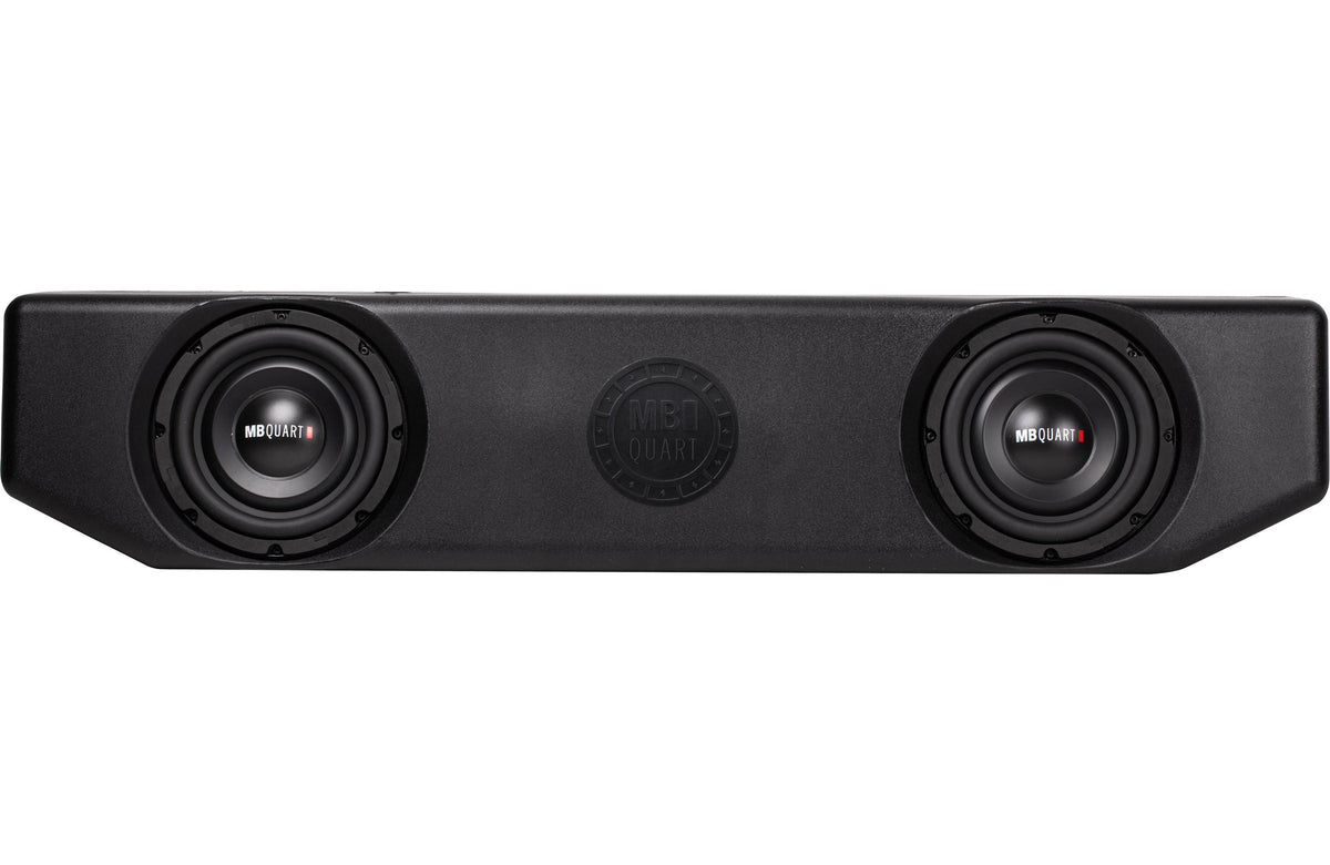 MB Quart MBQJT-SUBA-1 Custom underseat enclosure with two 8" subs and amplifier — fits select Jeep Gladiator vehicles