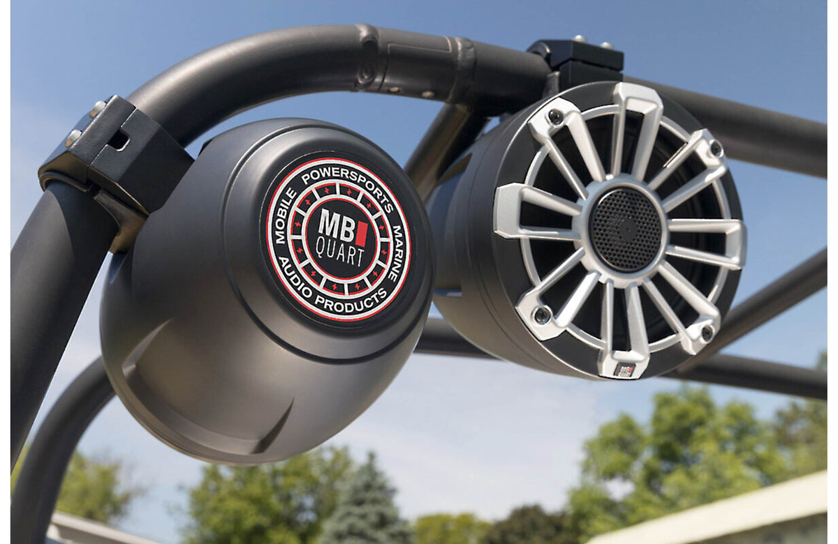 MB Quart NPT1-116 Nautic Series 6-1/2" marine/off-road tower speakers with 3 sets of speaker grilles