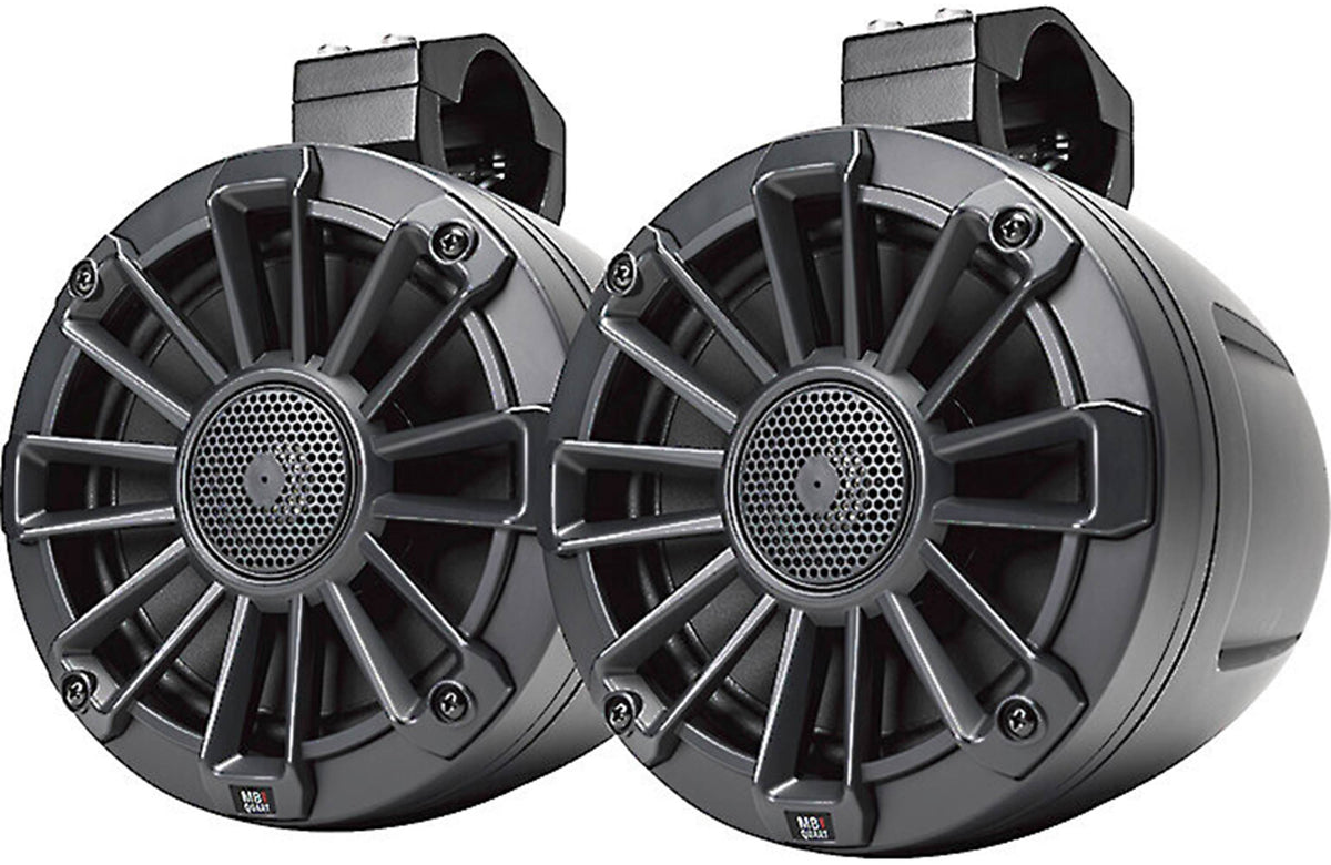 MB Quart NPT1-116 Nautic Series 6-1/2" marine/off-road tower speakers with 3 sets of speaker grilles