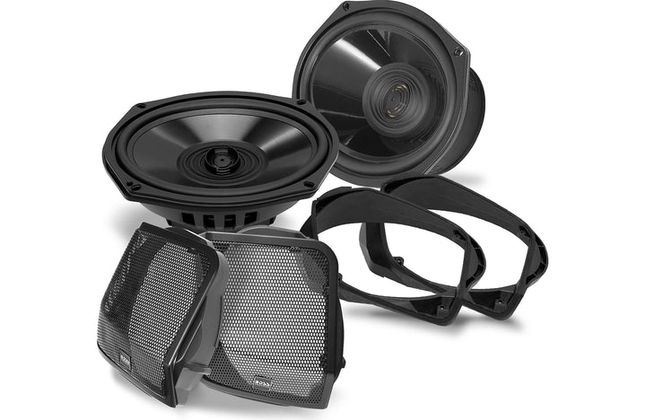 BOSS Audio BHD98 Saddlebag Kit 6"x9" saddlebag speakers for select 1998-2013 Harley-Davidson Road Glide and Street Glide models