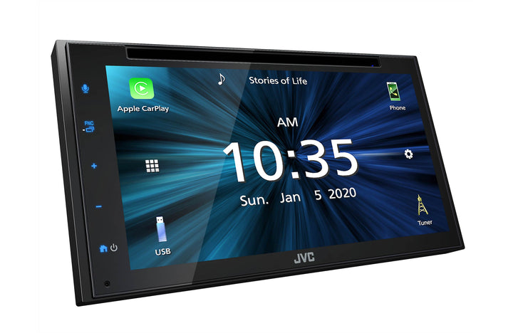 JVC KW-V660BT 6.8″ DVD Receiver w/ CarPlay, Auto, BT, USB, & Aux