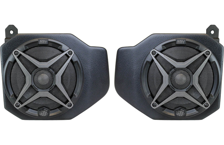 SSV Works RG4-F65U Custom-fit unloaded 6-1/2" speaker pods — fit in upper footwells of 2018-up Polaris Ranger XP1000