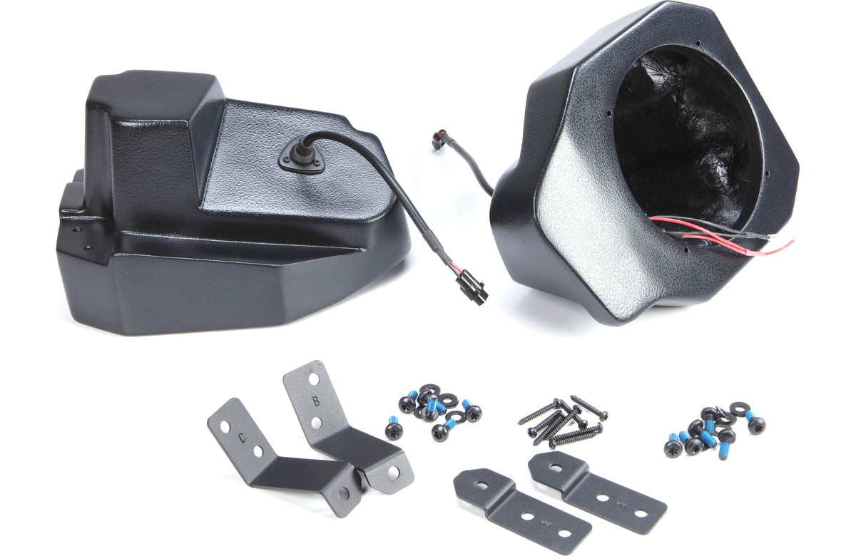 SSV Works RG4-F65U Custom-fit unloaded 6-1/2" speaker pods — fit in upper footwells of 2018-up Polaris Ranger XP1000