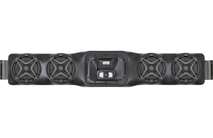 SSV Works 170-WP3-UO4LA Weatherproof 4-speaker soundbar — designed to fit a variety of Polaris, Honda, Kawasaki, and Yamaha side-by-sides