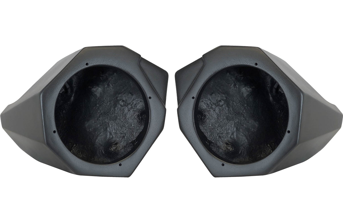 SSV Works 170-X3-F65U Custom-fit unloaded front 6-1/2" speaker pods — designed to fit the upper footwells in Can-Am Maverick 