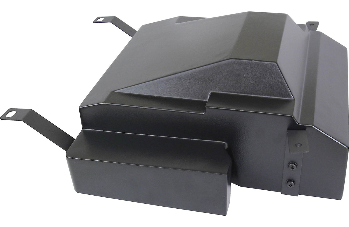 SSV Works 170-X3-US10U Custom-fit unloaded 10" subwoofer enclosure — fits under seats in the Can-Am Maverick X3 (high seats)