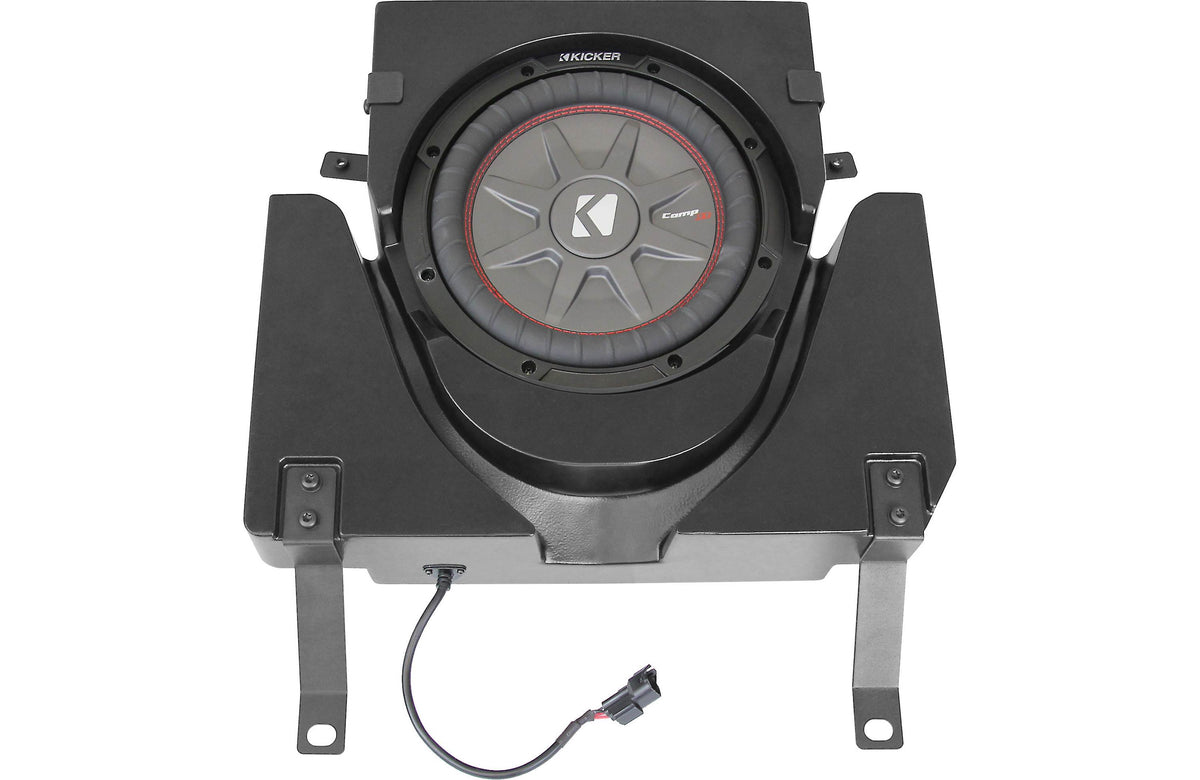 SSV Works 170-X3-US10U Custom-fit unloaded 10" subwoofer enclosure — fits under seats in the Can-Am Maverick X3 (high seats)