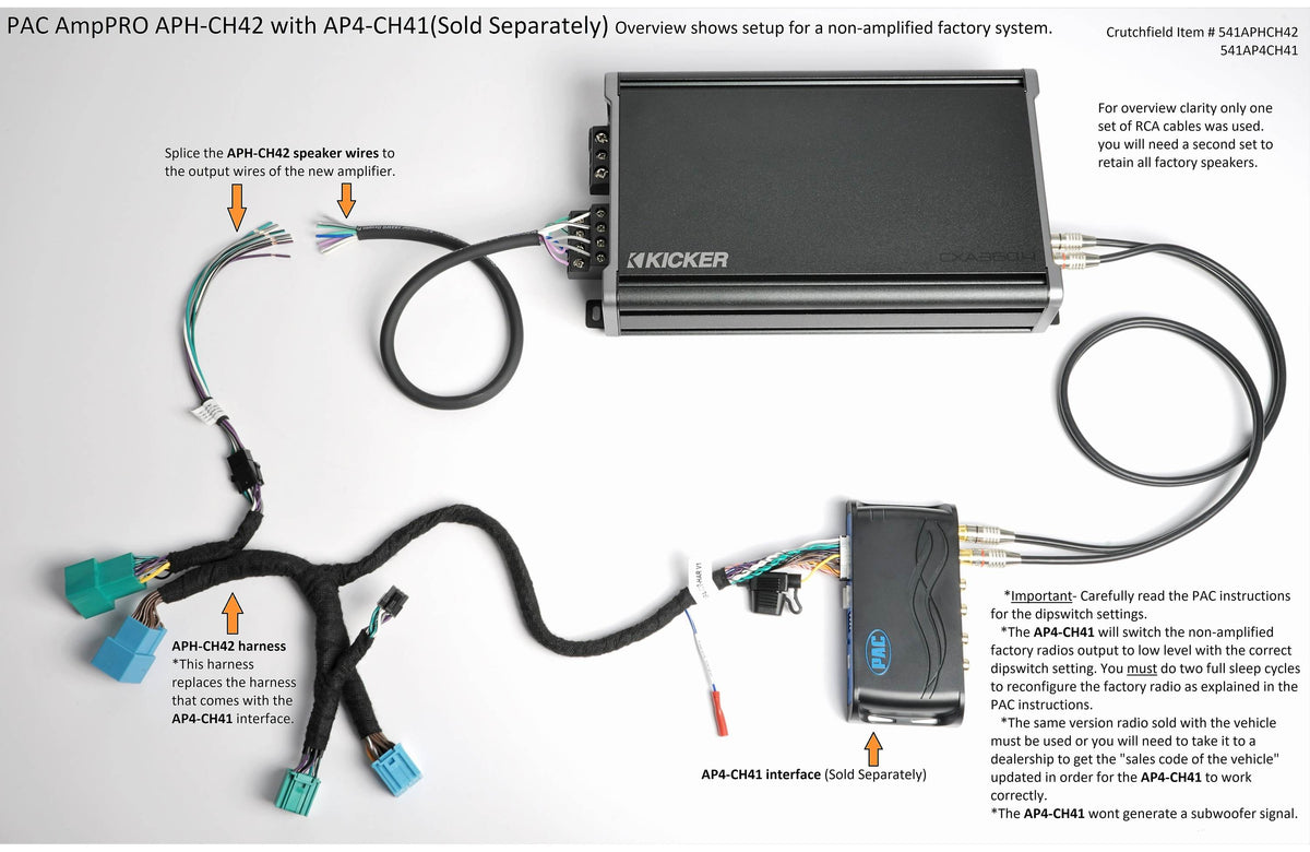 PAC APH-CH42 AmpPro Harness select 2021-up Chrysler, Dodge, and RAM vehicles