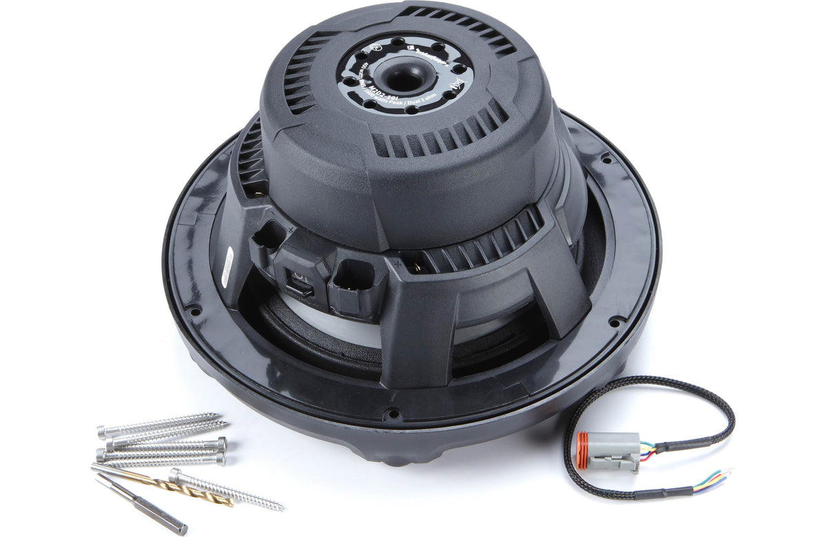 Rockford Fosgate M2D2-10l M2 Series 10" marine subwoofer with dual 2-ohm voice coils and RGB LED lighting (White)