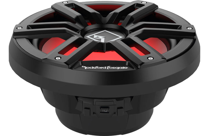 Rockford Fosgate M2D2-12IB M2 Series 12" marine subwoofer with dual 2-ohm voice coils and RGB LED lighting — optimized for free-air applications (Black)