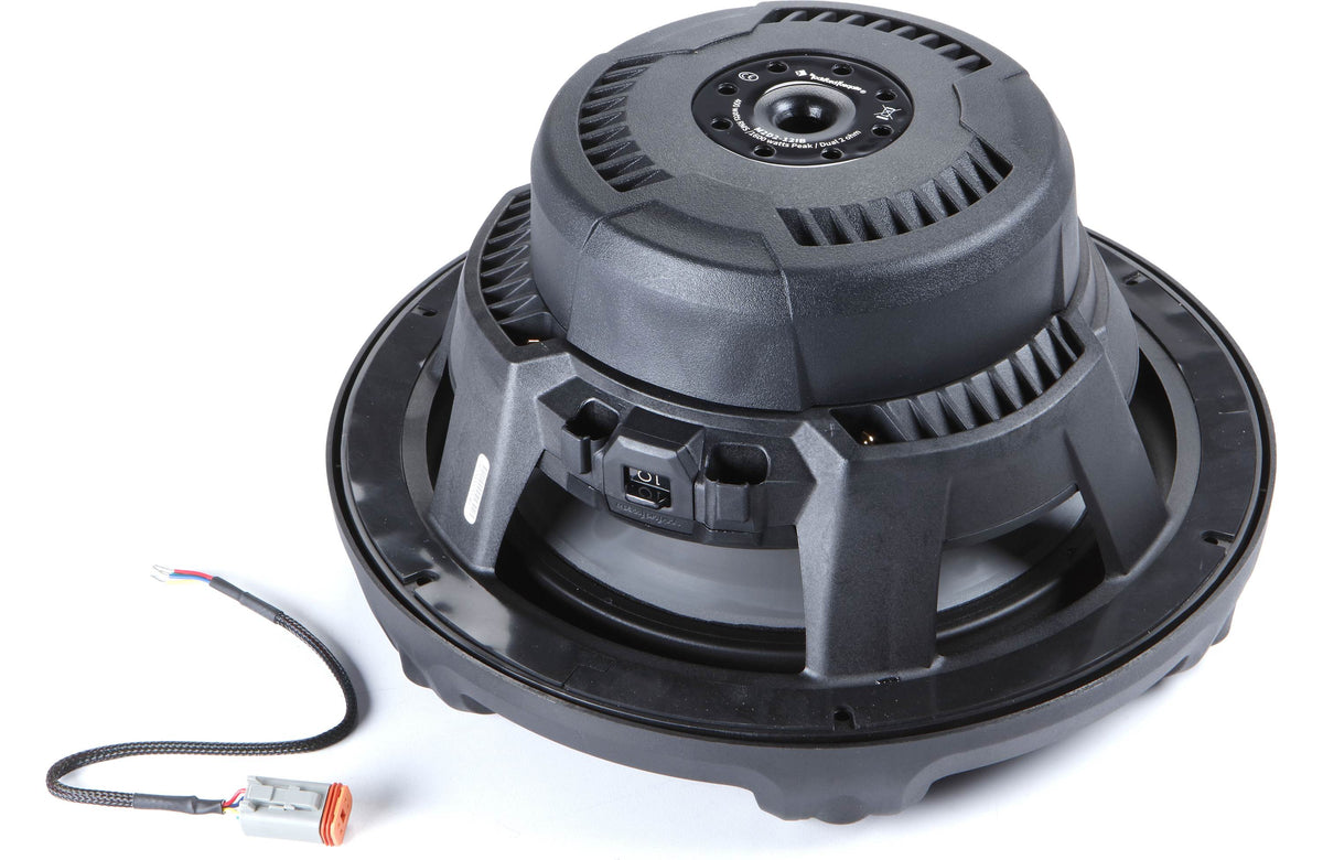 Rockford Fosgate M2D2-12IB M2 Series 12" marine subwoofer with dual 2-ohm voice coils and RGB LED lighting — optimized for fr
