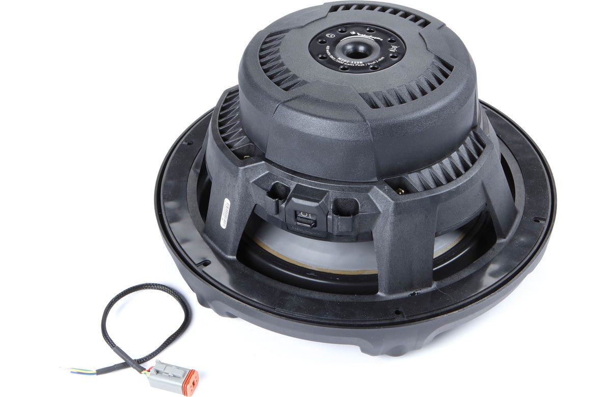 Rockford Fosgate M2D2-12SB M2 Series 12" marine subwoofer with dual 2-ohm voice coils and RGB LED lighting — for sealed enclo