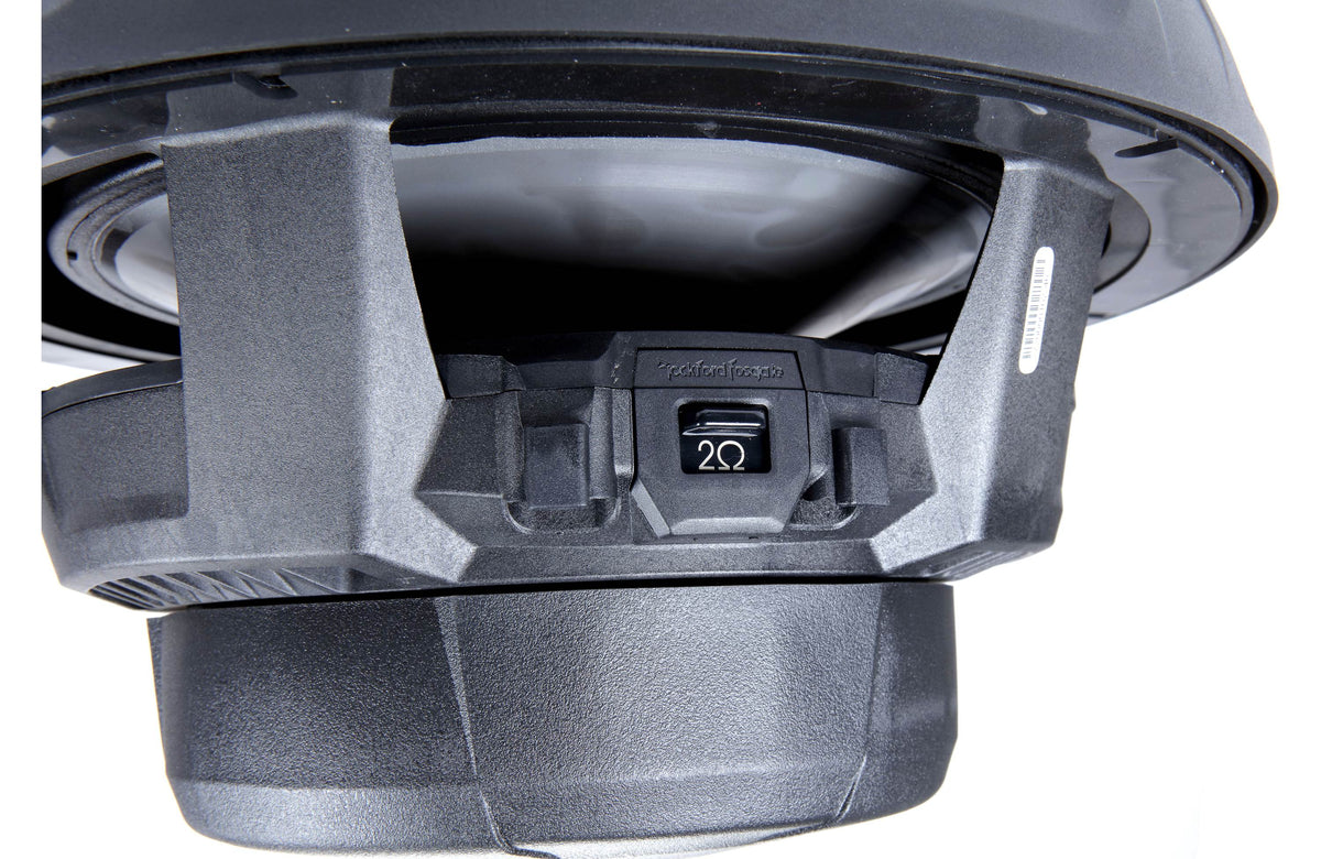 Rockford Fosgate M2D4-12IB M2 Series 12" marine subwoofer with dual 4-ohm voice coils and RGB LED lighting — optimized for fr