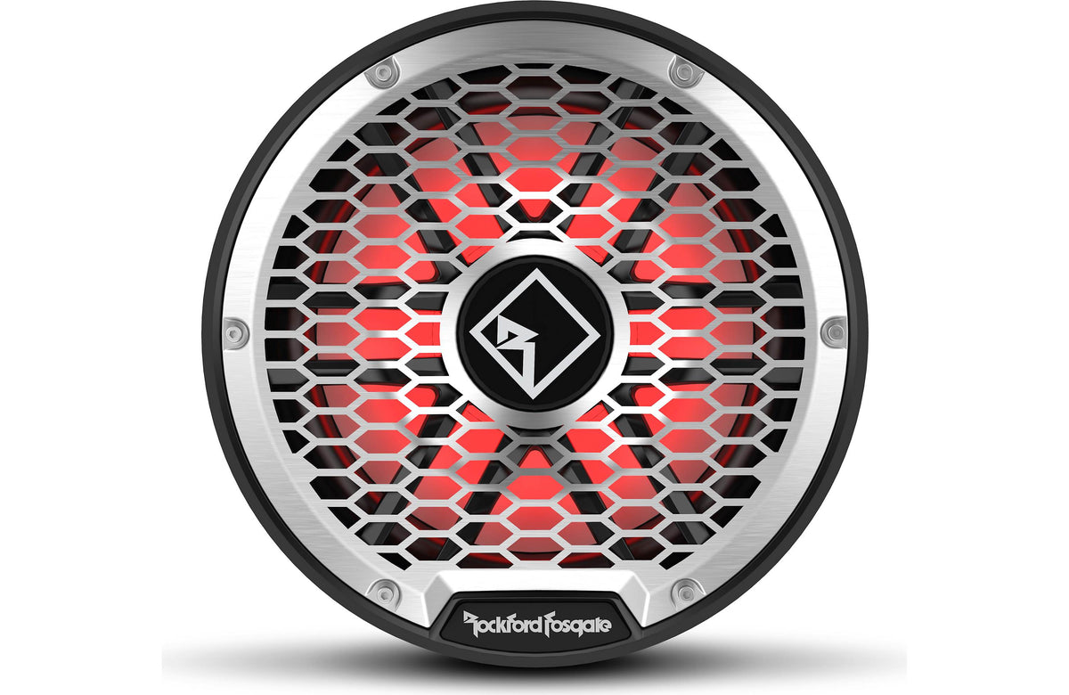 Rockford Fosgate M2D4-12IB M2 Series 12" marine subwoofer with dual 4-ohm voice coils and RGB LED lighting — optimized for fr