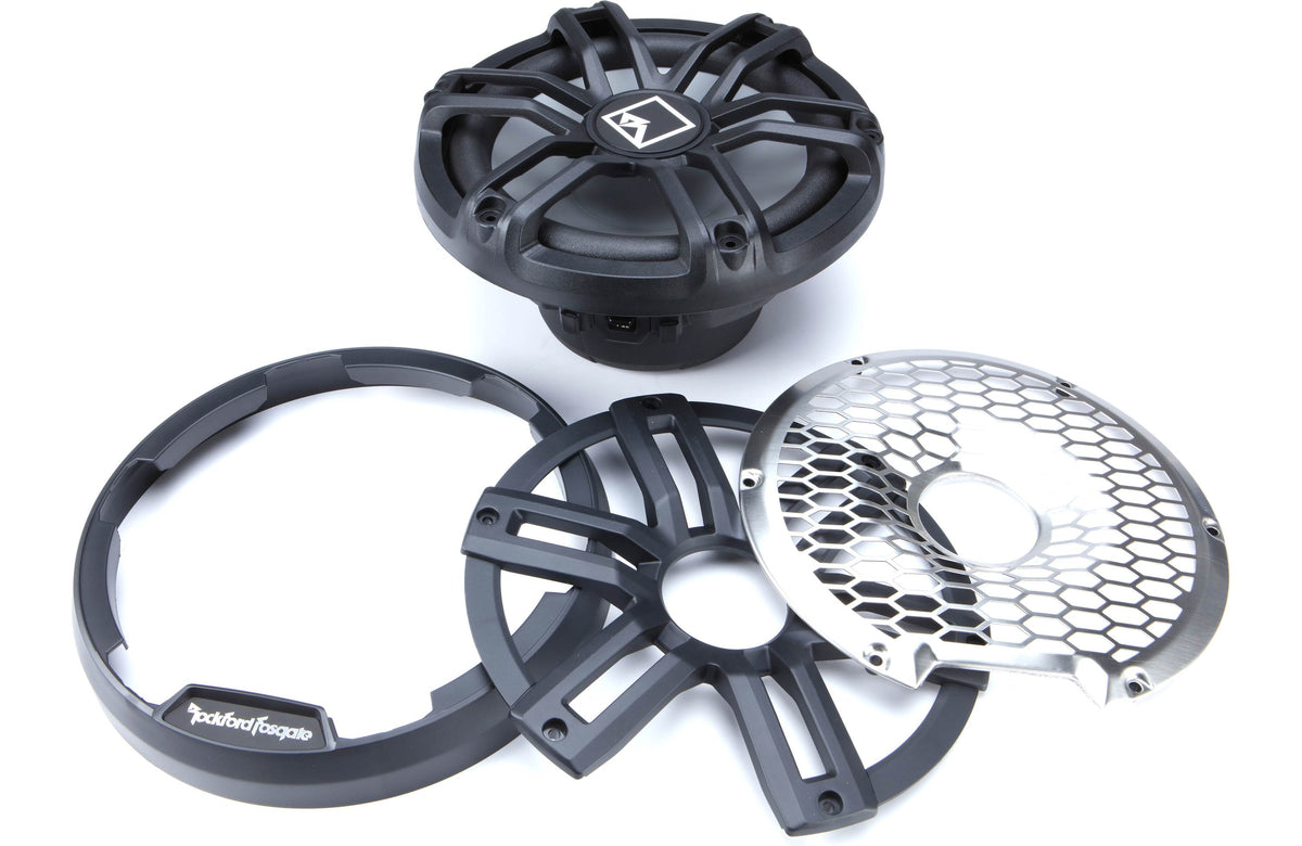 Rockford Fosgate M2D4-10IB M2 Series 10" marine subwoofer with dual 4-ohm voice coils and RGB LED lighting (Black)