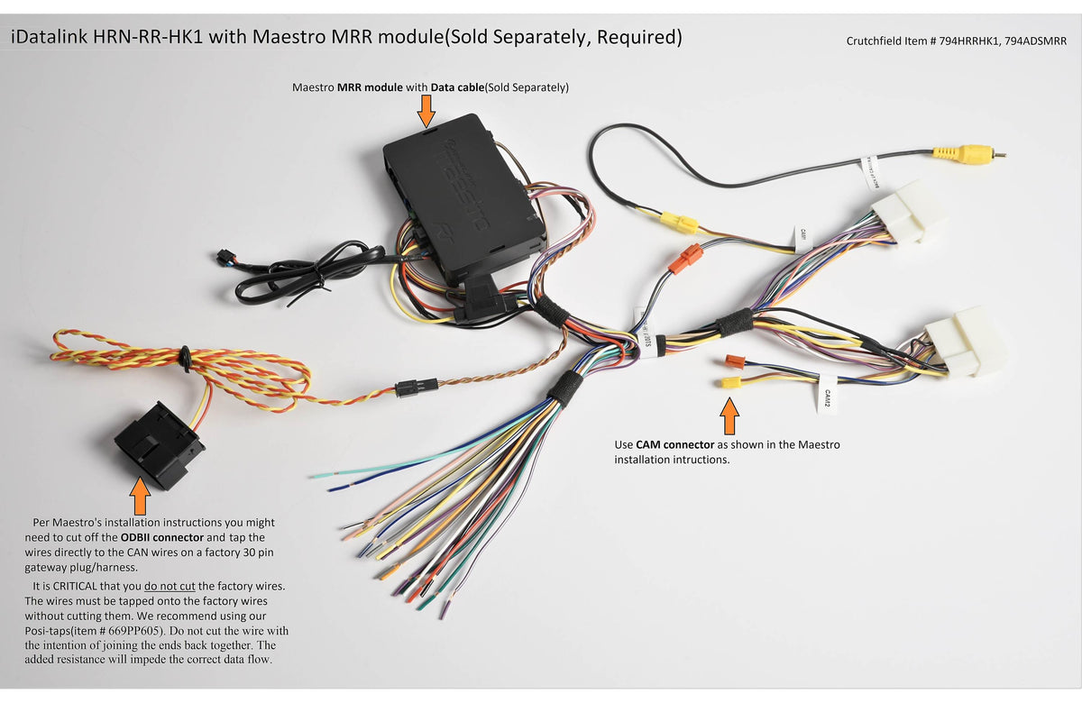 iDatalink HRN-RR-HK1 Factory Integration Adapter in select 2010-19 Hyundai and Kia vehicles