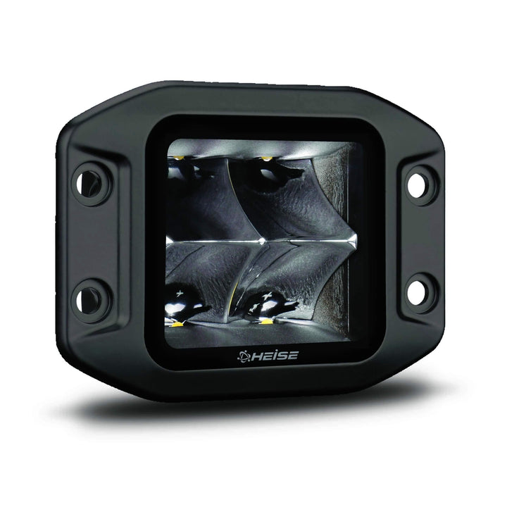 Blackout Flush Mount 3.5" Cube 4 LED Light - Flood | HE-FMBCF