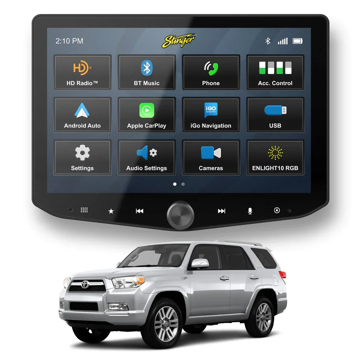 HEIGH10 Toyota 4Runner (2010-2024) 10" Plug-and-Play Radio Kit