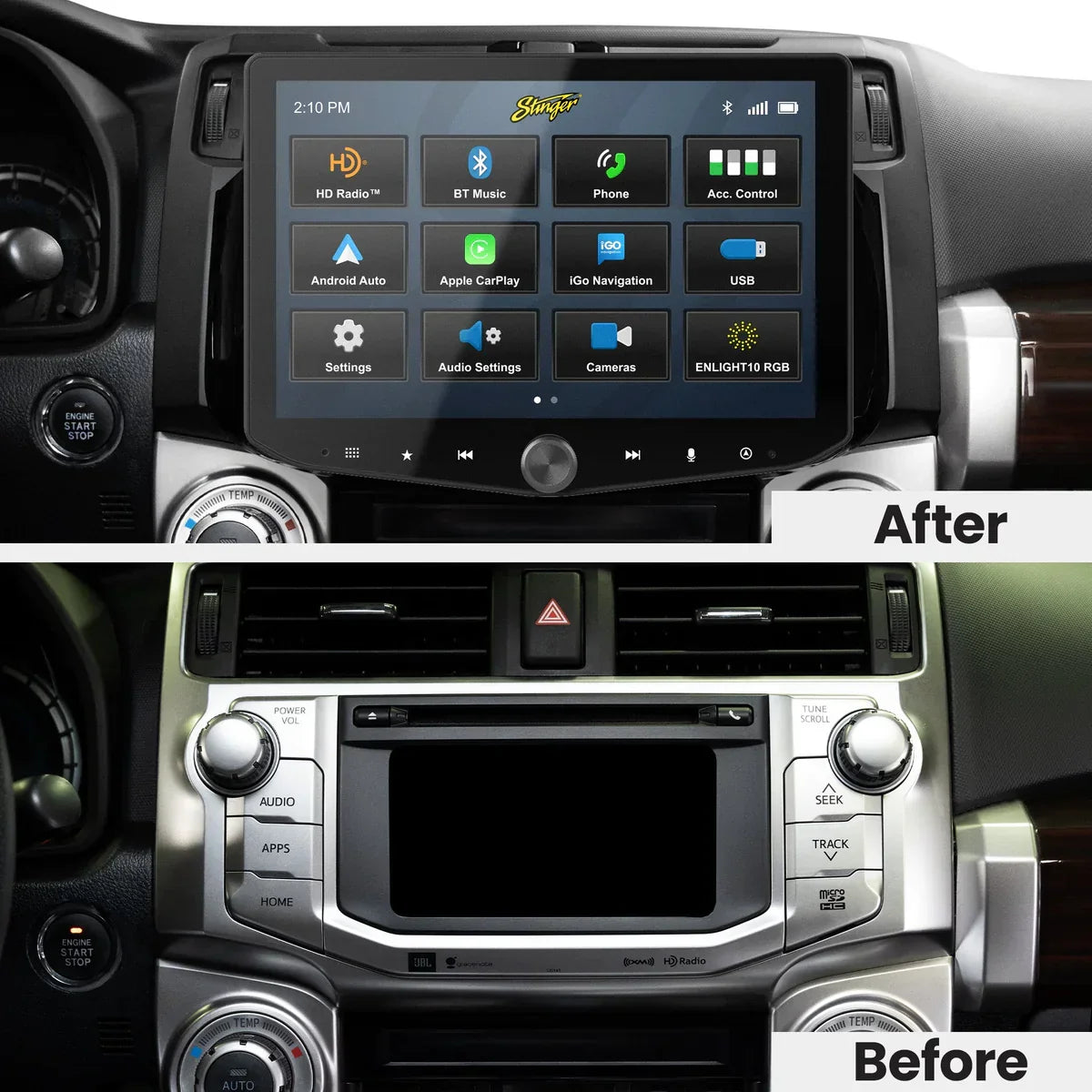 HEIGH10 Toyota 4Runner (2010-2024) 10" Plug-and-Play Radio Kit