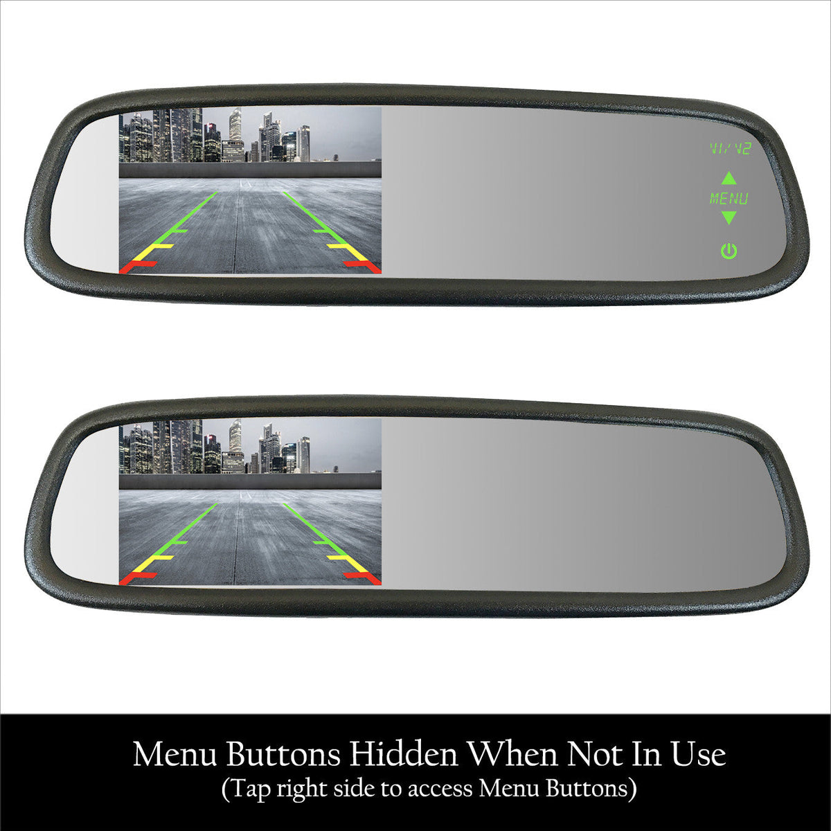 Master Tailgaters 10.5" OEM Rear View Mirror with 4.3" LCD Screen | Ultra High Brightness | Rearview Universal Fit | Auto Adj