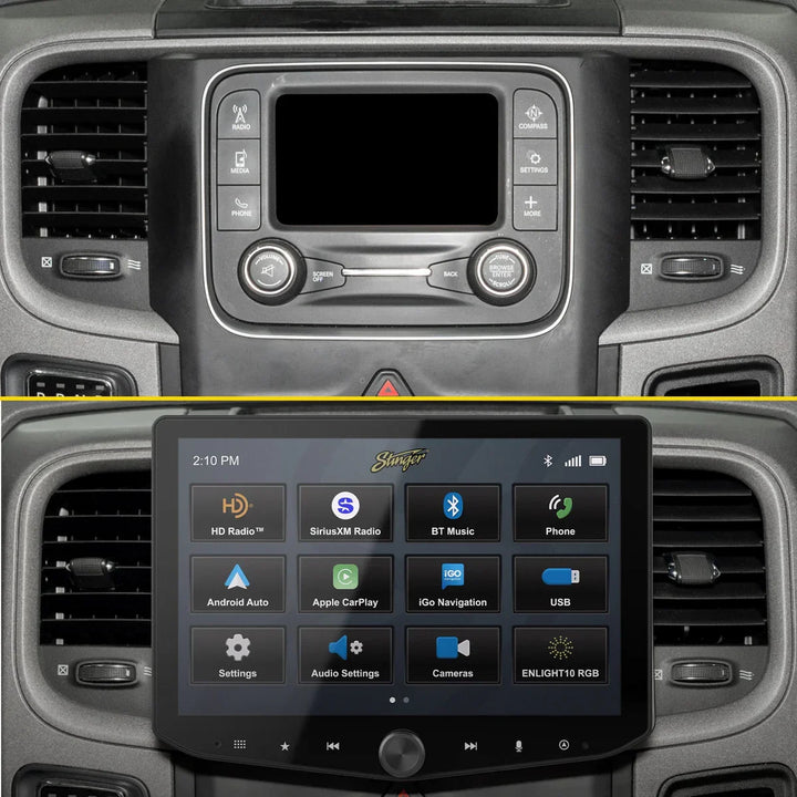 HORIZON10 RAM Truck (2013-2018) 10" Fully Integrated Radio Kit | Plug-&-Play