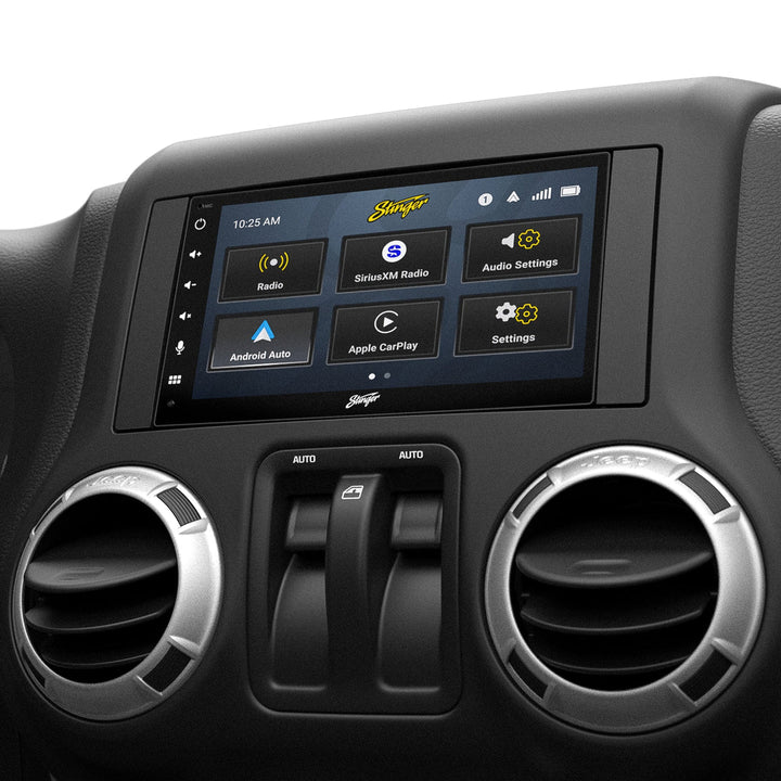 Jeep Wrangler JK (2007-2018) Stinger 6.8" Double DIN Radio Kit | Plug-&-Play
