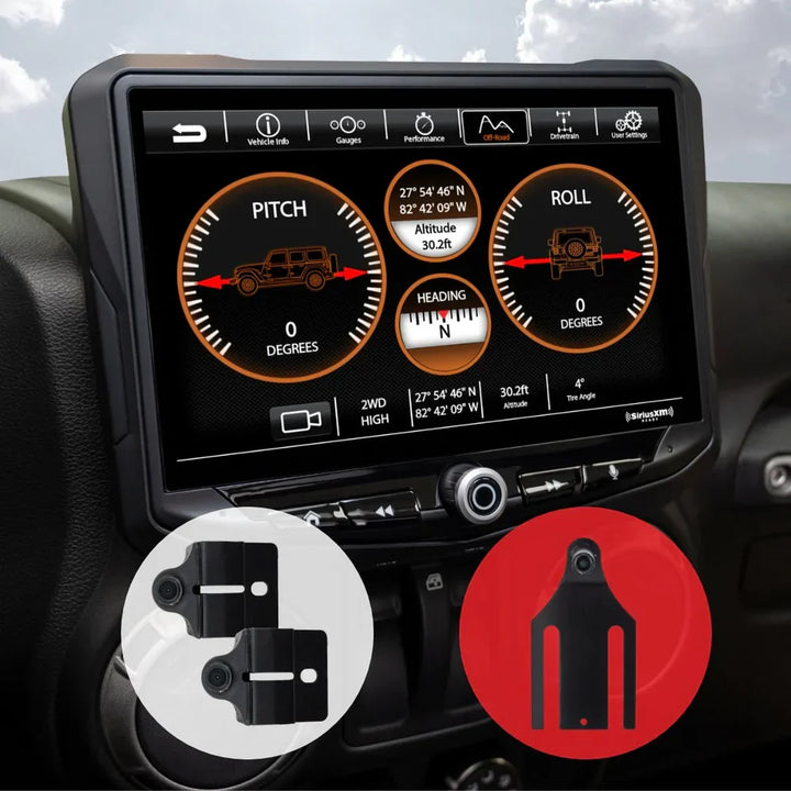 HEIGH10 Jeep Wrangler JK (2011-2018) 10" Fully Integrated Radio Kit with Dual Blind Spot Cameras and Spare Tire Backup Camera