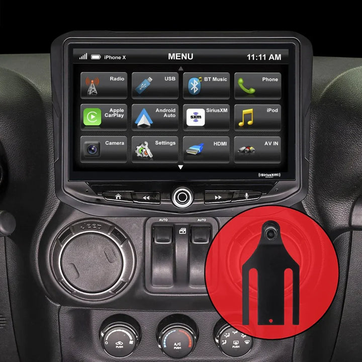 HEIGH10 Jeep Wrangler JK (2011-2018) 10" Radio Kit with Spare Tire Backup Camera