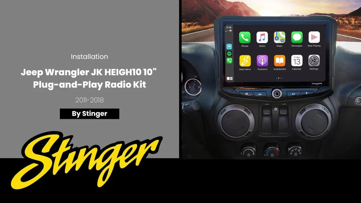 HEIGH10 Jeep Wrangler JK (2011-2018) 10" Radio Kit with Spare Tire Backup Camera