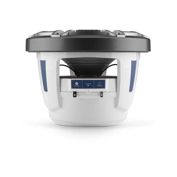 JL Audio M6-770X-S-GmTi 7.7" 250W Marine Coaxial Speakers-Gloss White Sports Grills (Pair)