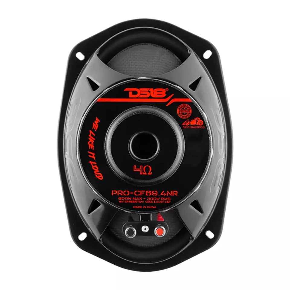 DS18 PRO-CF69.4NR 6" x 9" 600W Max Water-Resistant Carbon Fiber Mid-Bass Speaker