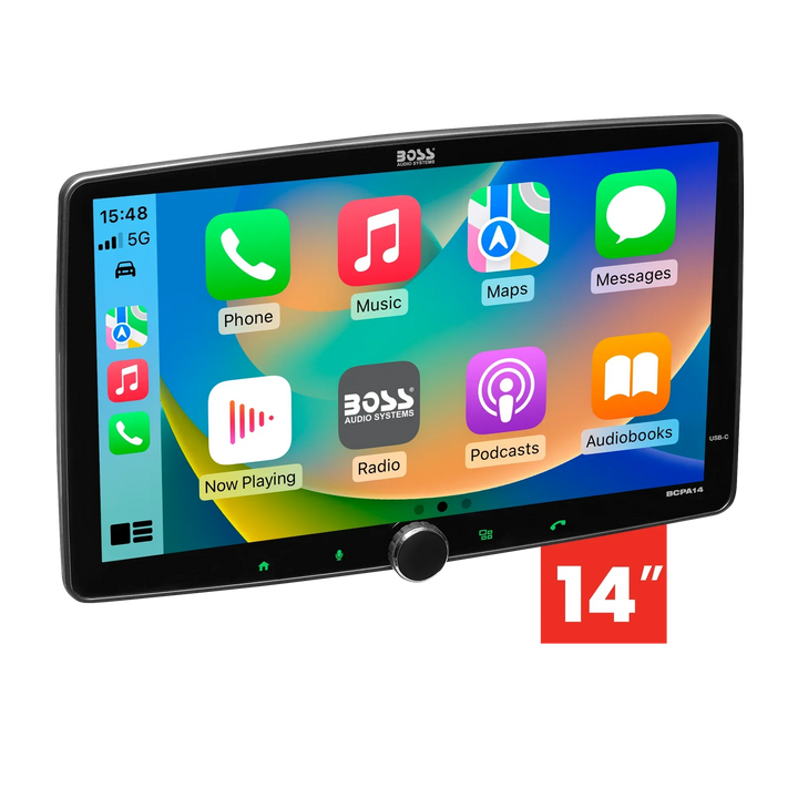 Boss BCPA10 14" Apple Carplay and Android Auto Digital multimedia receiver