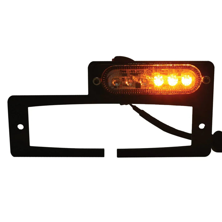 Race Sport Add On White-Amber LED Strobe Flasher Heavy Duty Plate for Hitch Light Bar Kits
