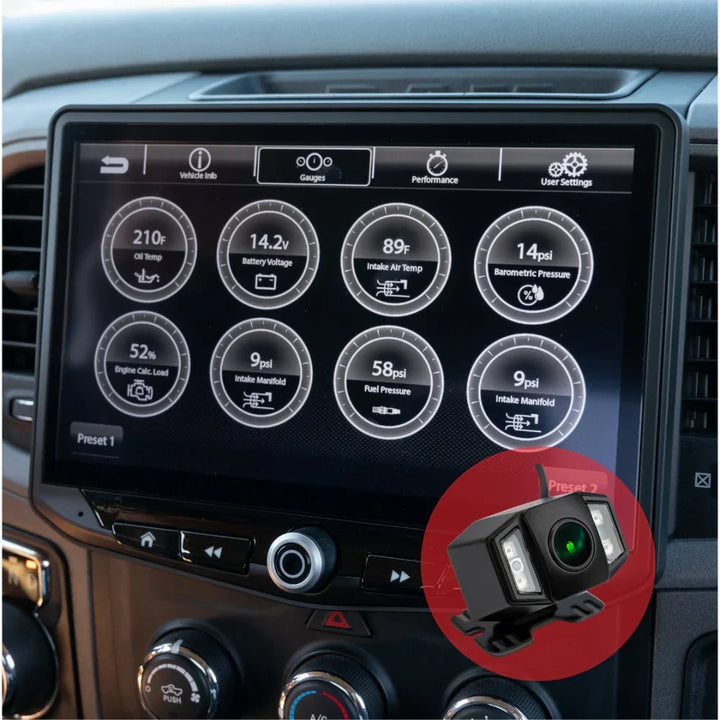 HEIGH10 RAM Truck (2013-2018) 10" Radio Fully Integrated Kit with Front Facing Night Vision Camera