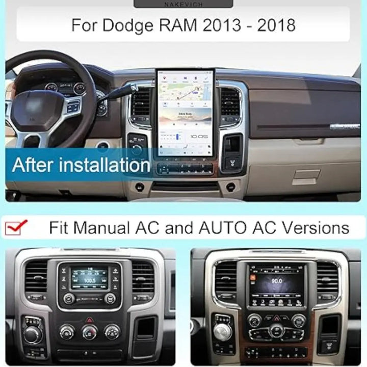 RDVFL RAM-RADIO-13 14.4" inch Tesla Style Radio Upgrade for 2013–2019 Ram Trucks