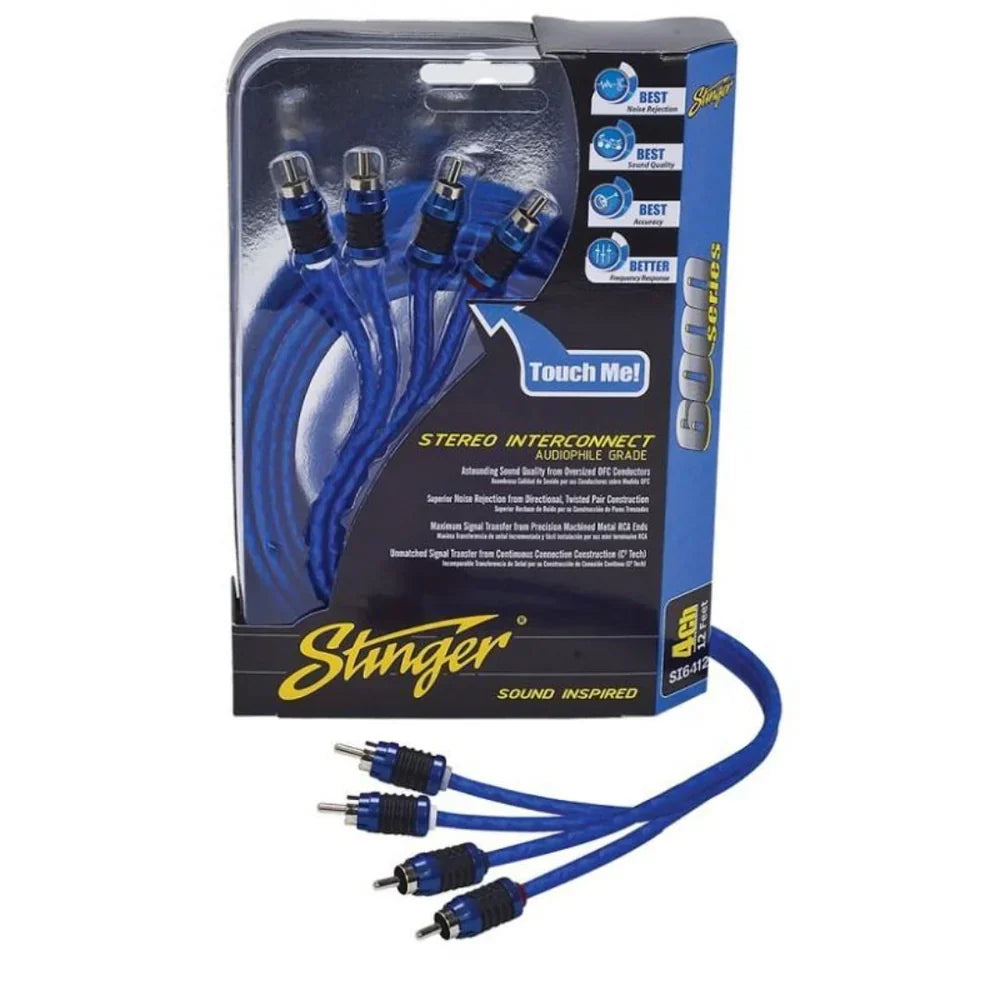Stinger 17FT 6000 Series 4-Channel OFC Hyper-Flex RCA Interconnect
